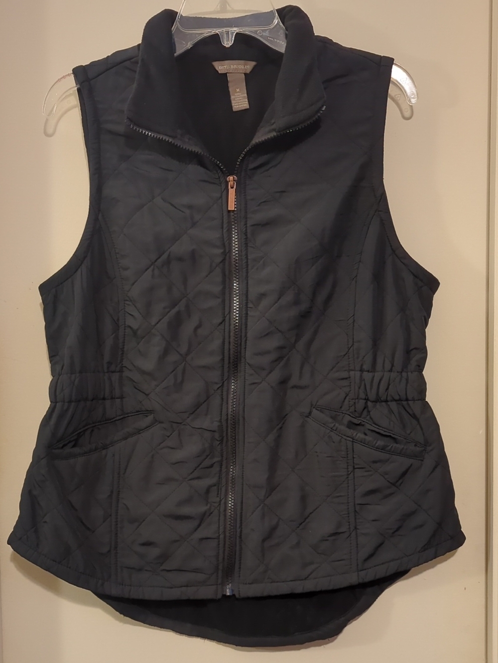 Bit & Bridle Women's Black Quilted Zip-Up Vest